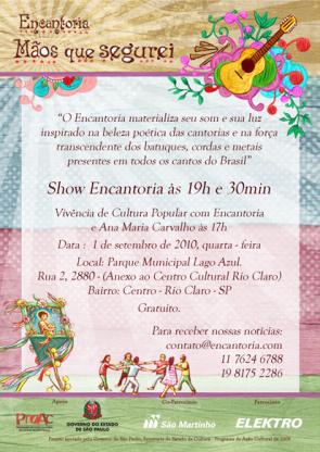 Flyer Show e vivência Rio Claro