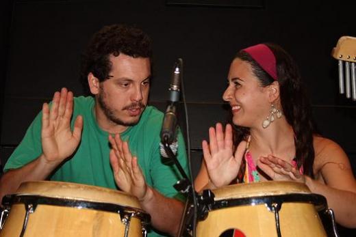 Lucão e Melina na Percussa no SESC Piracicaba 2009